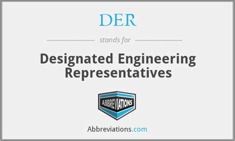 designated engineering representative list.